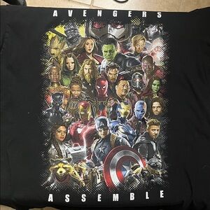 Marvel Avengers Endgame Black 2XL Shirt